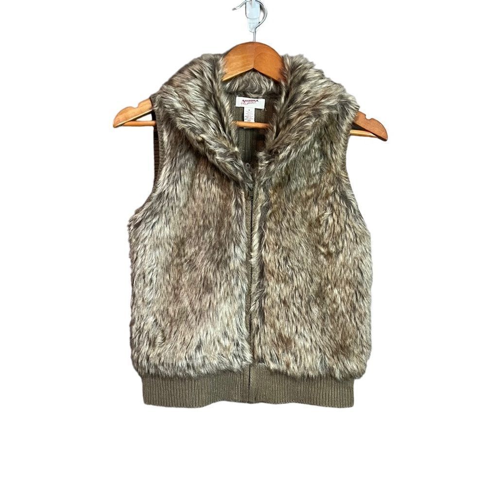 NWT! Arizona Jean faux fur zip up vest